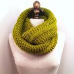 Chunky Infinity Cowl Scarf - Chartreuse
