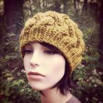 Chunky Woven Cable Hat - Golden Olive - Made To..