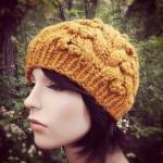Hand Knit Hat Womens Hat Chunky Cable Beanie -..