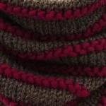 Alpaca Wool Texture Striped Cowl - Taupe And..