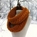 Chunky Infinity Scarf Loop Cowl - Butterscotch -..