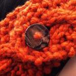 Cable Headband Earwarmer With Recycled Button -..