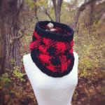 Buffalo Check Plaid Cowl - Red And Black - Made To..