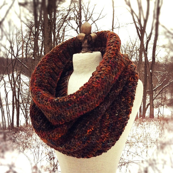 Hand-painted Wool Giant Cowl - Mother Earth Multicolor
